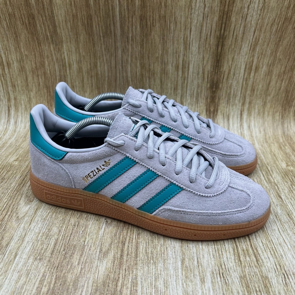 Adidas Handball Spezial Men's Size 6.5 Women's 7.5 Grey Two Pure Teal Gum JR3844